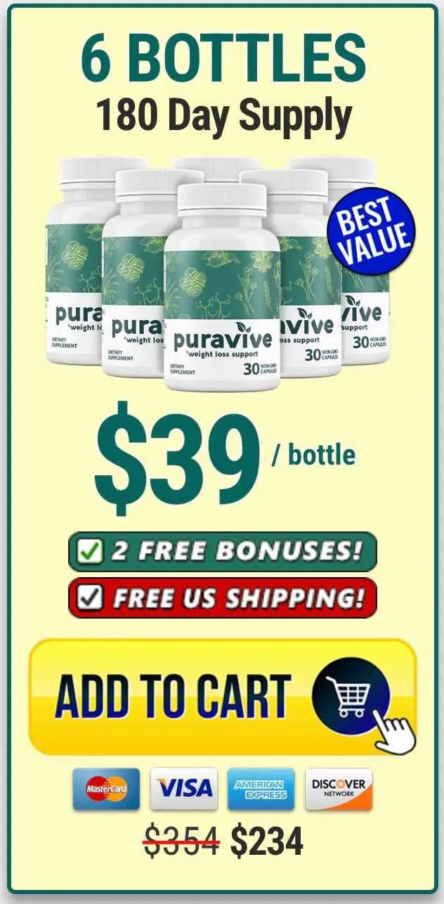Puravive - bottle - 6 - ( One Hundred Eighty Days Supply)